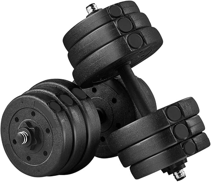 Yaheetech – Ensemble d’Haltères Réglables 20 kg